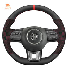 Cargue la imagen en el visor de la galería, MEWANT Black Leather Car Steering Wheel Cover for MG ZS EV HS MG3 MG5 MG6 EZS - Mewant Cover
