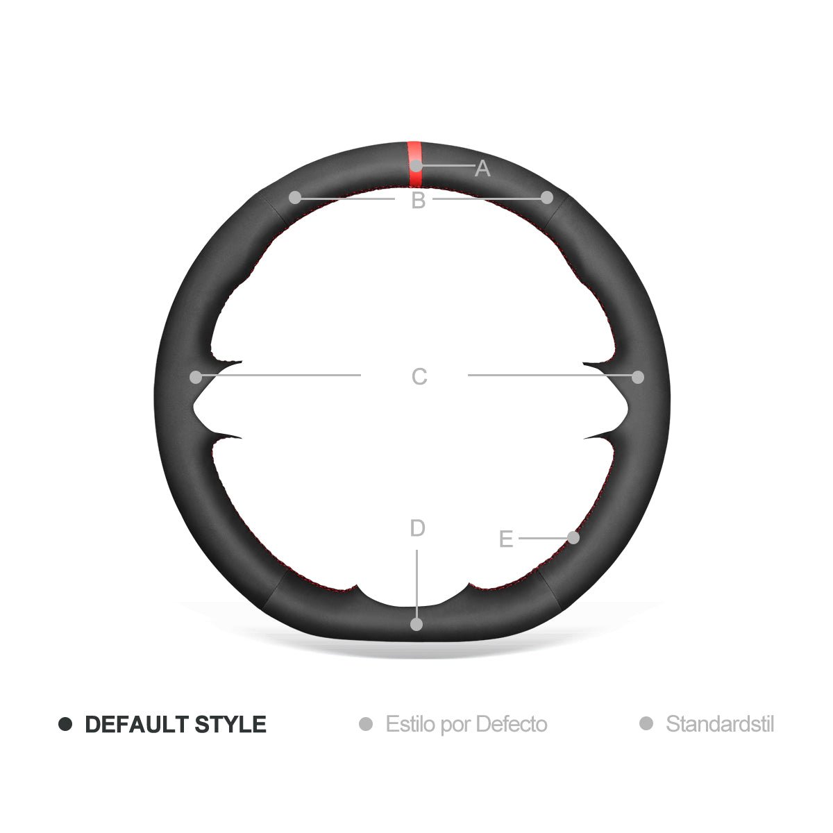 MEWANT Black Leather Car Steering Wheel Cover for Volkswagen VW Arteon 2021 / Atlas 2020 - 2021 / ID.4 2021 / Taos 2022 / Atlas Cross Sport 2020 - 2021 - Alcantara, Leather, Carbon Fiber, Easy Install, Non - Slip, Best Steering Wheel Cover