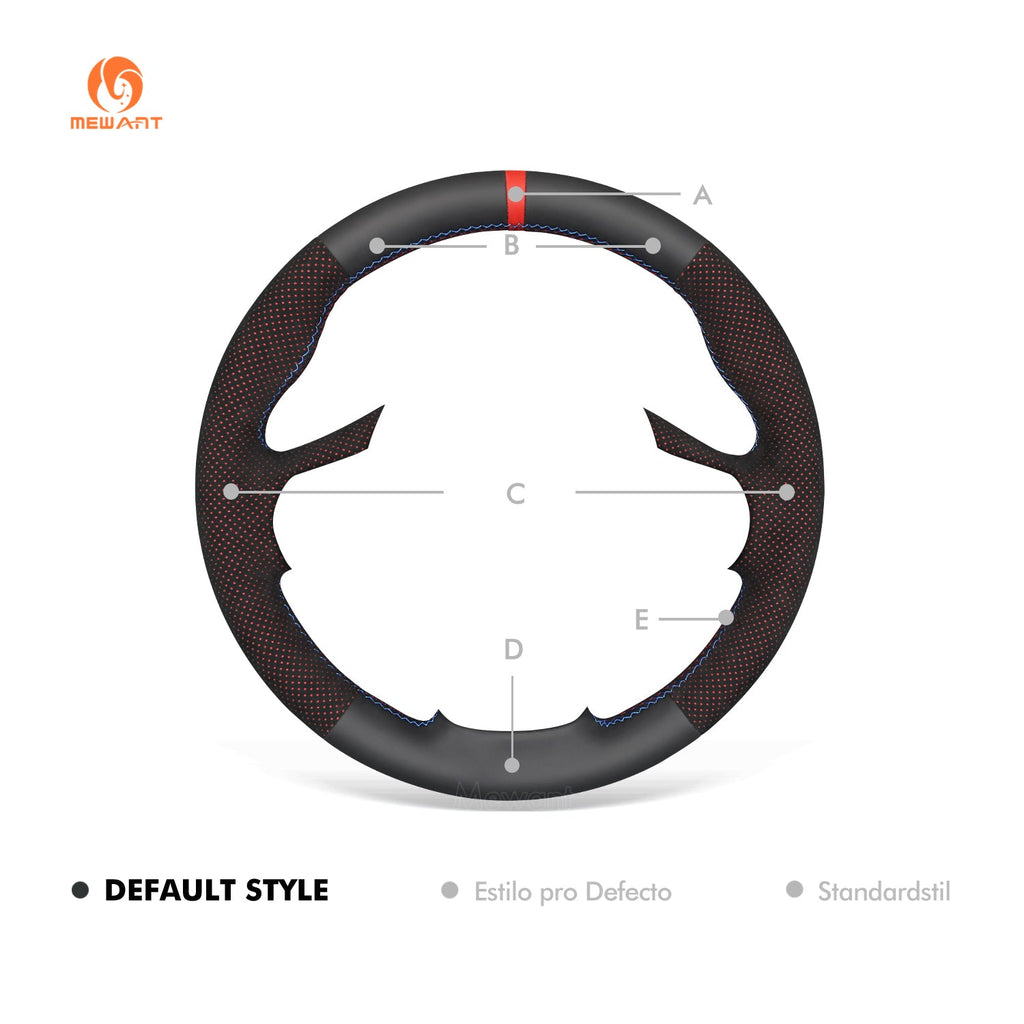 MEWANT Black Leather Suede Cabron Fiber Car Steering Wheel Cover for BMW F30 F31 F34 F20 F21 F22 F23 F32 F33 F34 F36 - Alcantara, Leather, Carbon Fiber, Easy Install, Non - Slip, Best Steering Wheel Cover