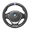 MEWANT Black Leather Suede Cabron Fiber Car Steering Wheel Cover for BMW F30 F31 F34 F20 F21 F22 F23 F32 F33 F34 F36 - Mewant Cover