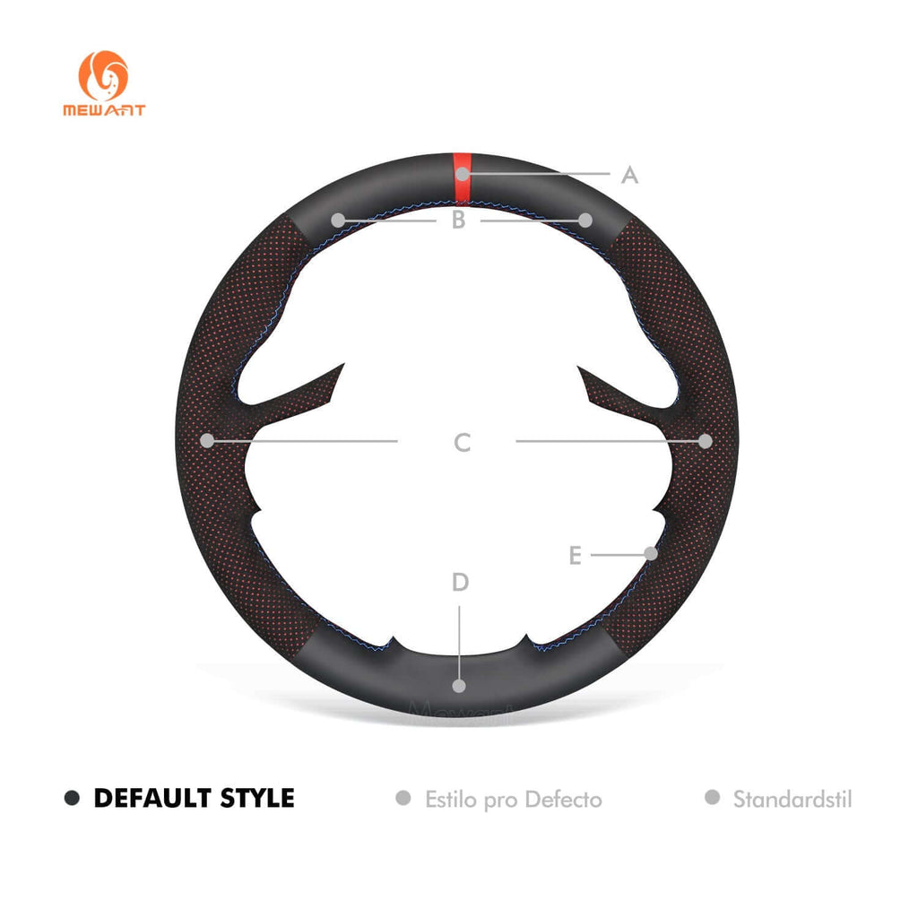 MEWANT Black Leather Suede Cabron Fiber Car Steering Wheel Cover for BMW F30 F31 F34 F20 F21 F22 F23 F32 F33 F34 F36 - Alcantara, Leather, Carbon Fiber, Easy Install, Non - Slip, Best Steering Wheel Cover