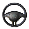 MEWANT Black Leather Suede Car Steering Wheel Cover for BMW E46 318i 325i 330ci / E39 / X5 E53 / Z3 E36/7 E36/8 - Mewant Cover