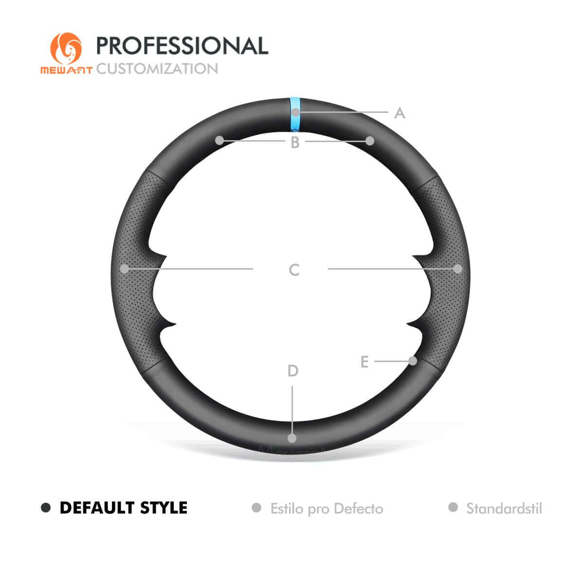 MEWANT Black Leather Suede Car Steering Wheel Cover for BMW i3 2013 - 2022 - Alcantara, Leather, Carbon Fiber, Easy Install, Non - Slip, Best Steering Wheel Cover
