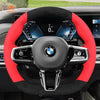 MEWANT Black Leather Suede Car Steering Wheel Cover for BMW M Sport - Mewant Cover