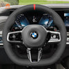 MEWANT Black Leather Suede Car Steering Wheel Cover for BMW M Sport - Mewant Cover