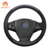 MEWANT Black Leather Suede Car Steering Wheel Cover for BMW X3 F25 2011 - 2013 / X5 F15 2014 - Alcantara, Leather, Carbon Fiber, Easy Install, Non - Slip, Best Steering Wheel Cover