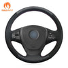 MEWANT Black Leather Suede Car Steering Wheel Cover for BMW X3 F25 2011 - 2013 / X5 F15 2014 - Alcantara, Leather, Carbon Fiber, Easy Install, Non - Slip, Best Steering Wheel Cover