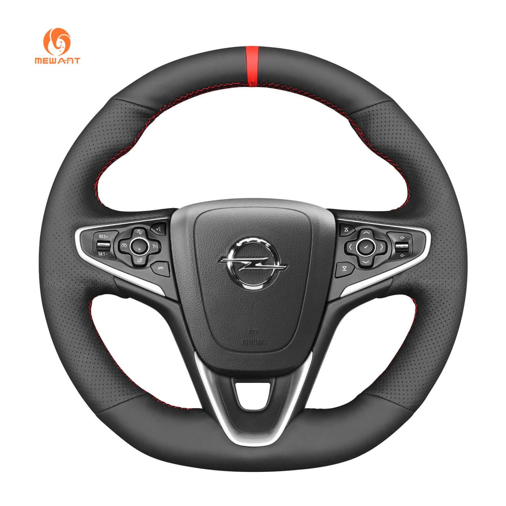 MEWANT Black Leather Suede Car Steering Wheel Cover for Buick Regal GS - Alcantara, Leather, Carbon Fiber, Easy Install, Non - Slip, Best Steering Wheel Cover