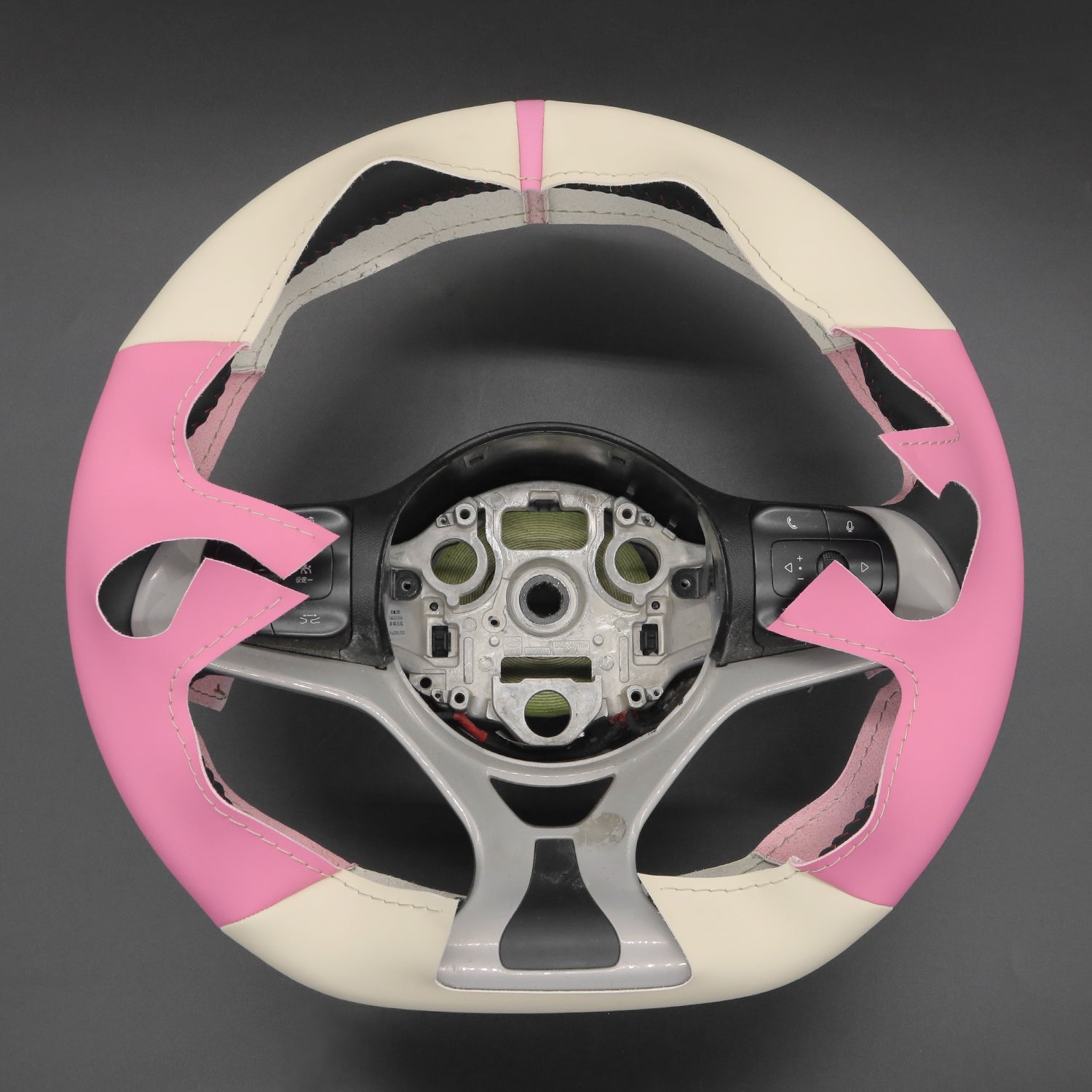 MEWANT Black Leather Suede Car Steering Wheel Cover for BYD Atto 3 / Dolphin - Alcantara, Leather, Carbon Fiber, Easy Install, Non - Slip, Best Steering Wheel Cover