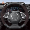 MEWANT Black Leather Suede Car Steering Wheel Cover for Chevrolet Camaro - Mewant Cover