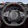 MEWANT Black Leather Suede Car Steering Wheel Cover for Chevrolet Camaro - Mewant Cover