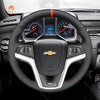 MEWANT Black Leather Suede Car Steering Wheel Cover for Chevrolet Camaro - Mewant Cover