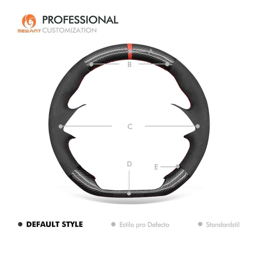 MEWANT Black Leather Suede Car Steering Wheel Cover for Chevrolet Camaro - Alcantara, Leather, Carbon Fiber, Easy Install, Non - Slip, Best Steering Wheel Cover