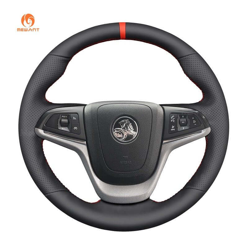 MEWANT Black Leather Suede Car Steering Wheel Cover for Chevrolet Caprice - Alcantara, Leather, Carbon Fiber, Easy Install, Non - Slip, Best Steering Wheel Cover