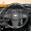 MEWANT Black Leather Suede Car Steering Wheel Cover for Chevrolet Niva 2009 - 2020 - Mewant Cover