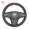 MEWANT Black Leather Suede Car Steering Wheel Cover for Chevrolet Niva 2009 - 2020 - Mewant Cover