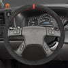 MEWANT Black Leather Suede Car Steering Wheel Cover for Chevrolet Silverado - Mewant Cover