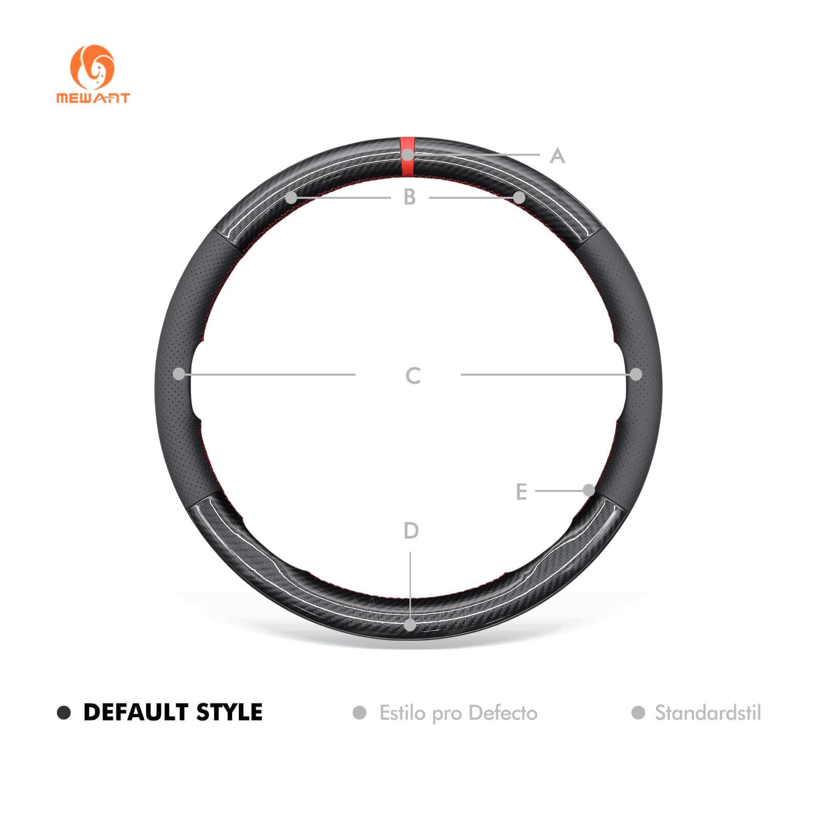 MEWANT Black Leather Suede Car Steering Wheel Cover for Chevrolet Silverado - Alcantara, Leather, Carbon Fiber, Easy Install, Non - Slip, Best Steering Wheel Cover