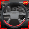 MEWANT Black Leather Suede Car Steering Wheel Cover for Chevrolet Silverado - Alcantara, Leather, Carbon Fiber, Easy Install, Non - Slip, Best Steering Wheel Cover