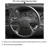 MEWANT Black Leather Suede Car Steering Wheel Cover for Chevrolet Silverado - Mewant Cover