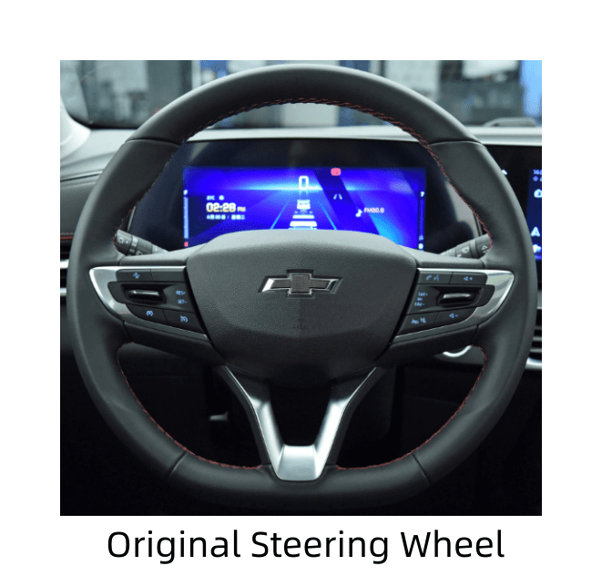 MEWANT Black Leather Suede Car Steering Wheel Cover for Chevrolet tracker 2022 - Alcantara, Leather, Carbon Fiber, Easy Install, Non - Slip, Best Steering Wheel Cover