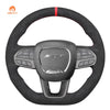 MEWANT Black Leather Suede Car Steering Wheel Cover for Dodge DURANGO R/T / CHALLENGER SCAT R/T - Mewant Cover