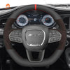 MEWANT Black Leather Suede Car Steering Wheel Cover for Dodge DURANGO R/T / CHALLENGER SCAT R/T - Mewant Cover