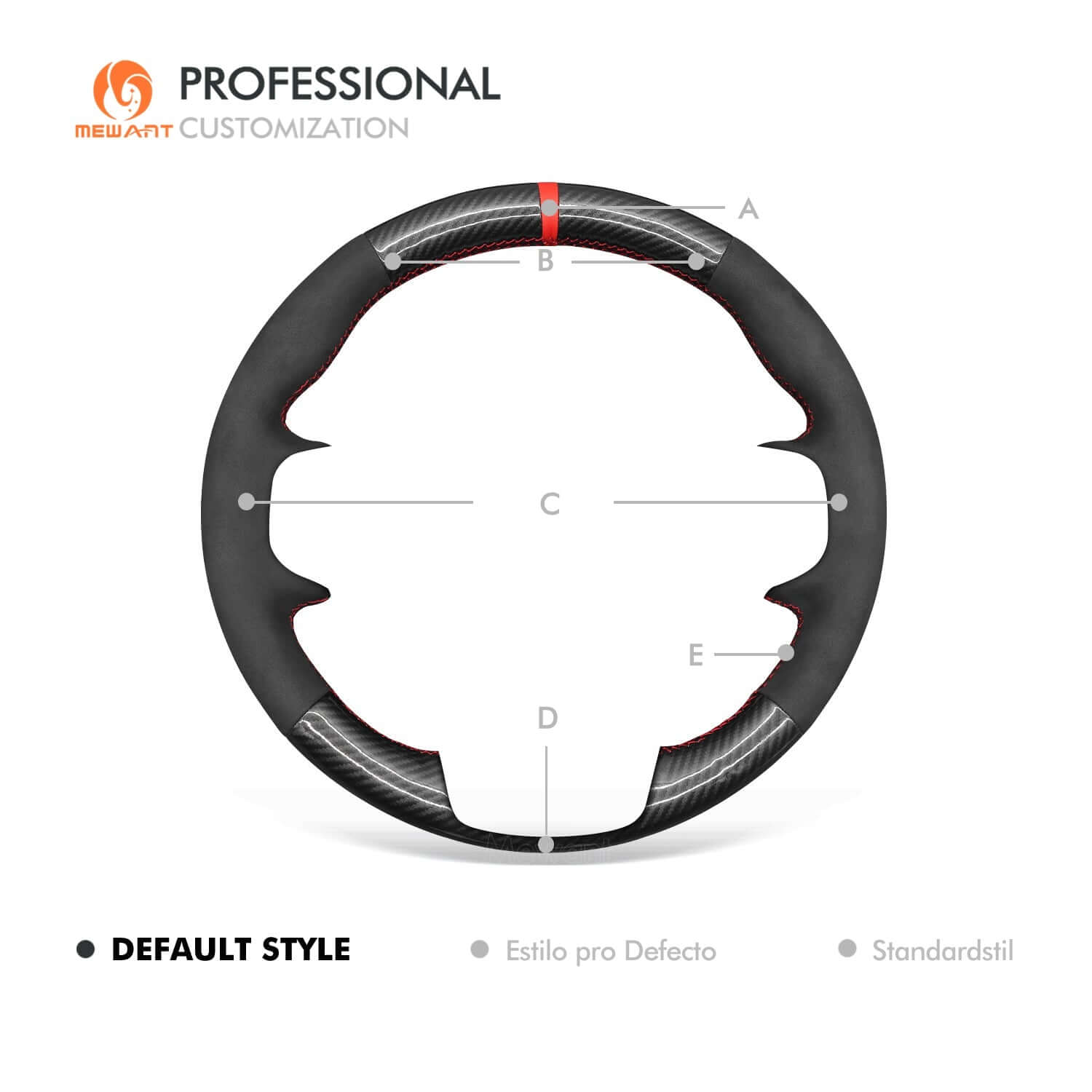 MEWANT Black Leather Suede Car Steering Wheel Cover for Ford Bronco - Alcantara, Leather, Carbon Fiber, Easy Install, Non - Slip, Best Steering Wheel Cover