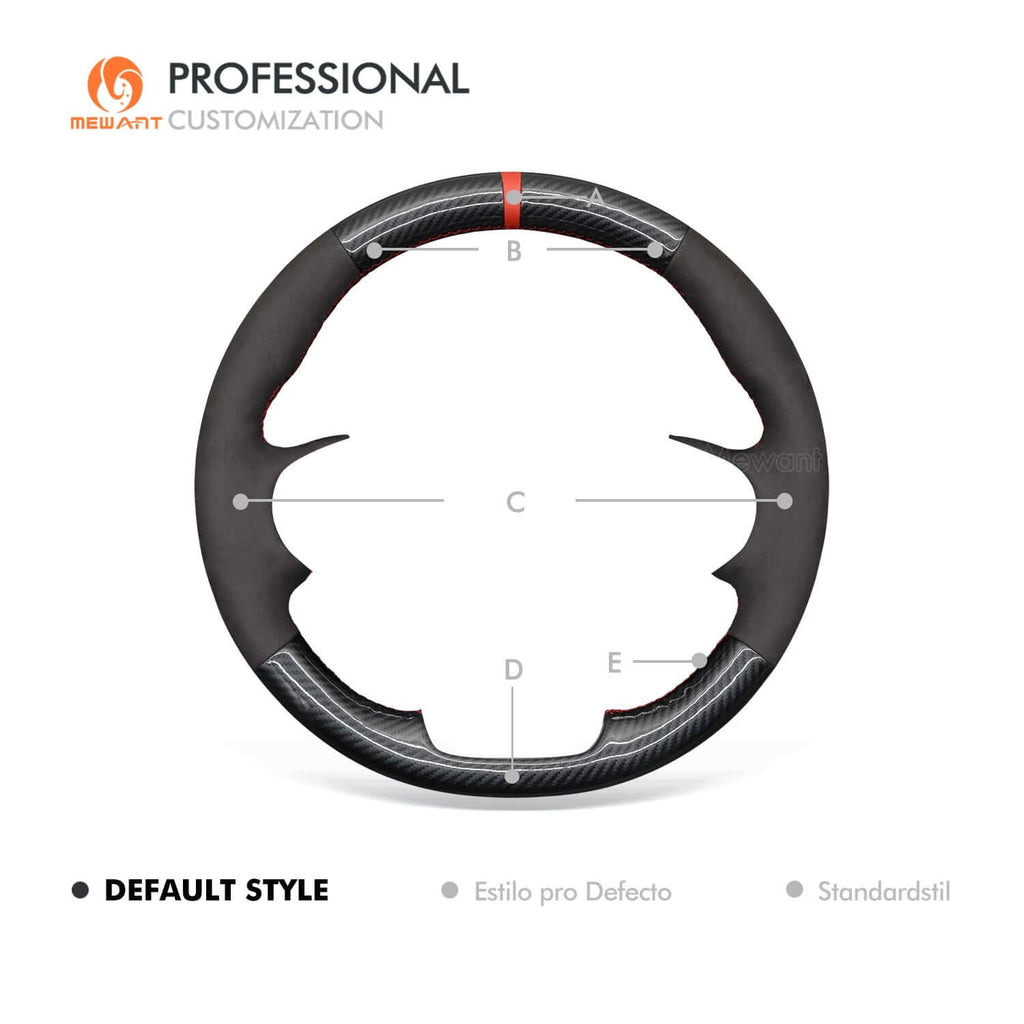 MEWANT Black Leather Suede Car Steering Wheel Cover for Ford Explorer - Alcantara, Leather, Carbon Fiber, Easy Install, Non - Slip, Best Steering Wheel Cover