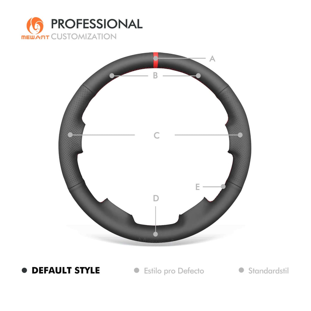 MEWANT Black Leather Suede Car Steering Wheel Cover for Ford F - 150 - Alcantara, Leather, Carbon Fiber, Easy Install, Non - Slip, Best Steering Wheel Cover