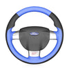 MEWANT Black Leather Suede Car Steering Wheel Cover for Ford Focus ST / Focus RS - Mewant Cover