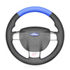 MEWANT Black Leather Suede Car Steering Wheel Cover for Ford Focus ST / Focus RS - Mewant Cover