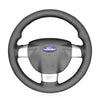 MEWANT Black Leather Suede Car Steering Wheel Cover for Ford Focus ST / Focus RS - Mewant Cover