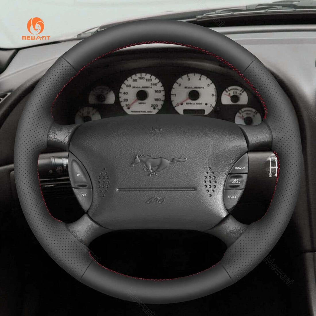 MEWANT Steering Wheel Cover for Ford Mustang 1994