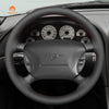 MEWANT Black Leather Suede Car Steering Wheel Cover for Ford Mustang - Mewant Cover