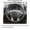 MEWANT Black Leather Suede Car Steering Wheel Cover for Ford Ranger - Mewant Cover