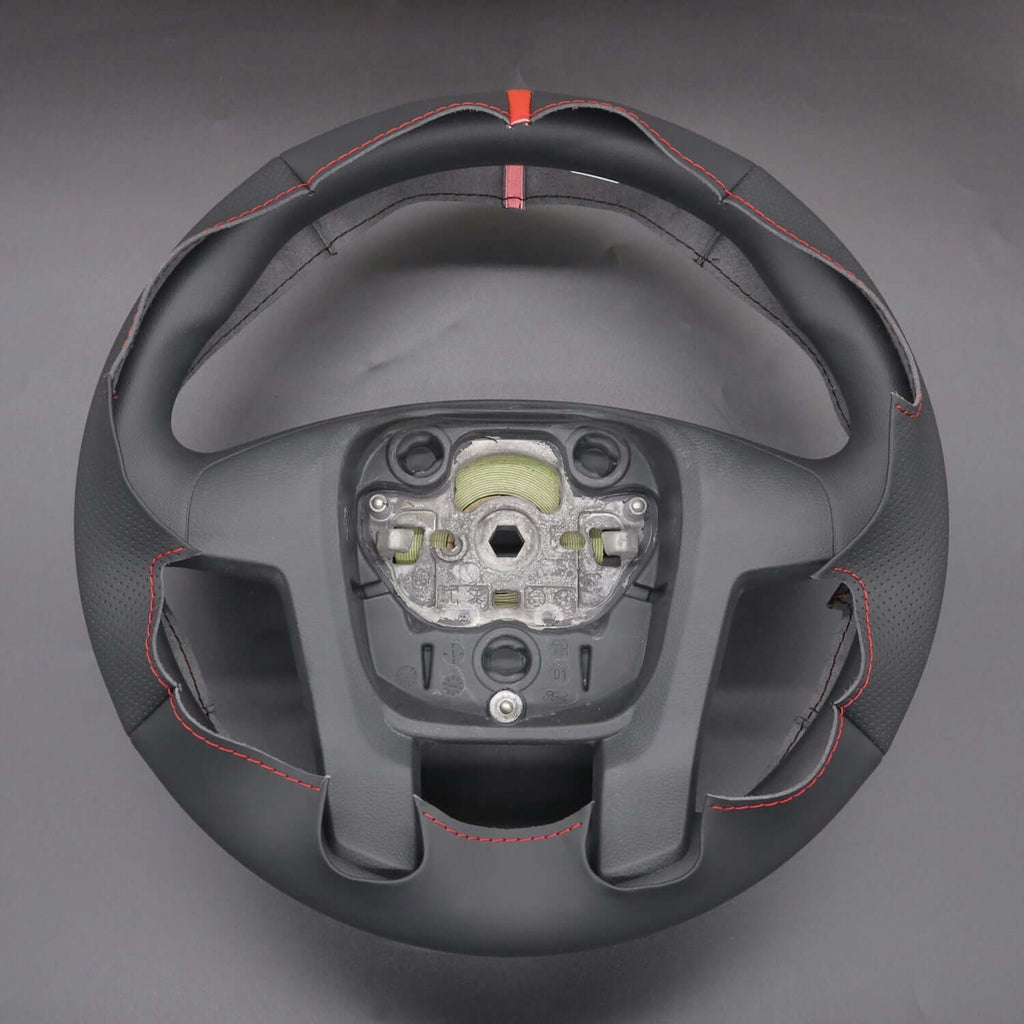 MEWANT Black Leather Suede Car Steering Wheel Cover for Ford Ranger - Alcantara, Leather, Carbon Fiber, Easy Install, Non - Slip, Best Steering Wheel Cover