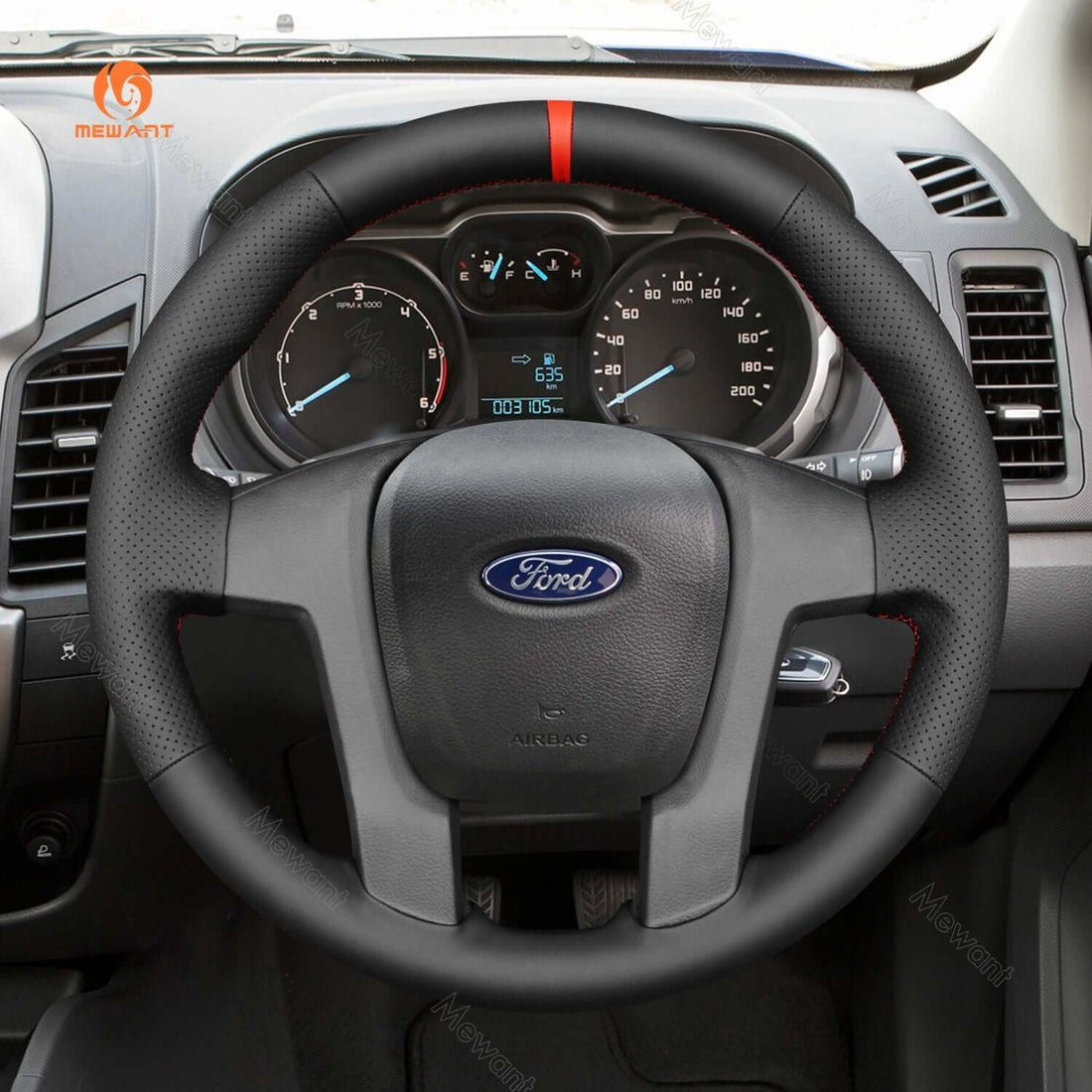 MEWANT Steering Wheel Cover for Ford Ranger 2011-2016