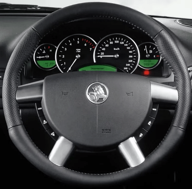 MEWANT Black Leather Suede Car Steering Wheel Cover for Holden Commodore VV VZ SS Calais 2002 - 2007 - Alcantara, Leather, Carbon Fiber, Easy Install, Non - Slip, Best Steering Wheel Cover