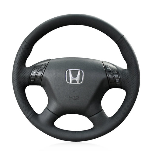 MEWANT Black Leather Suede Car Steering Wheel Cover for Honda Accord 7 - Mewant Cover