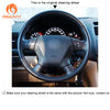 MEWANT Black Leather Suede Car Steering Wheel Cover for Honda Accord 7 - Mewant Cover