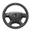 MEWANT Black Leather Suede Car Steering Wheel Cover for Honda Accord 7 - Mewant Cover