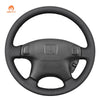 MEWANT Black Leather Suede Car Steering Wheel Cover for Honda Civic 1996 - 2000 / CR - V CRV 1997 - 2001 / Prelude 1997 - 2001 - Mewant Cover