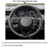 MEWANT Black Leather Suede Car Steering Wheel Cover for Honda HR - V - Mewant Cover