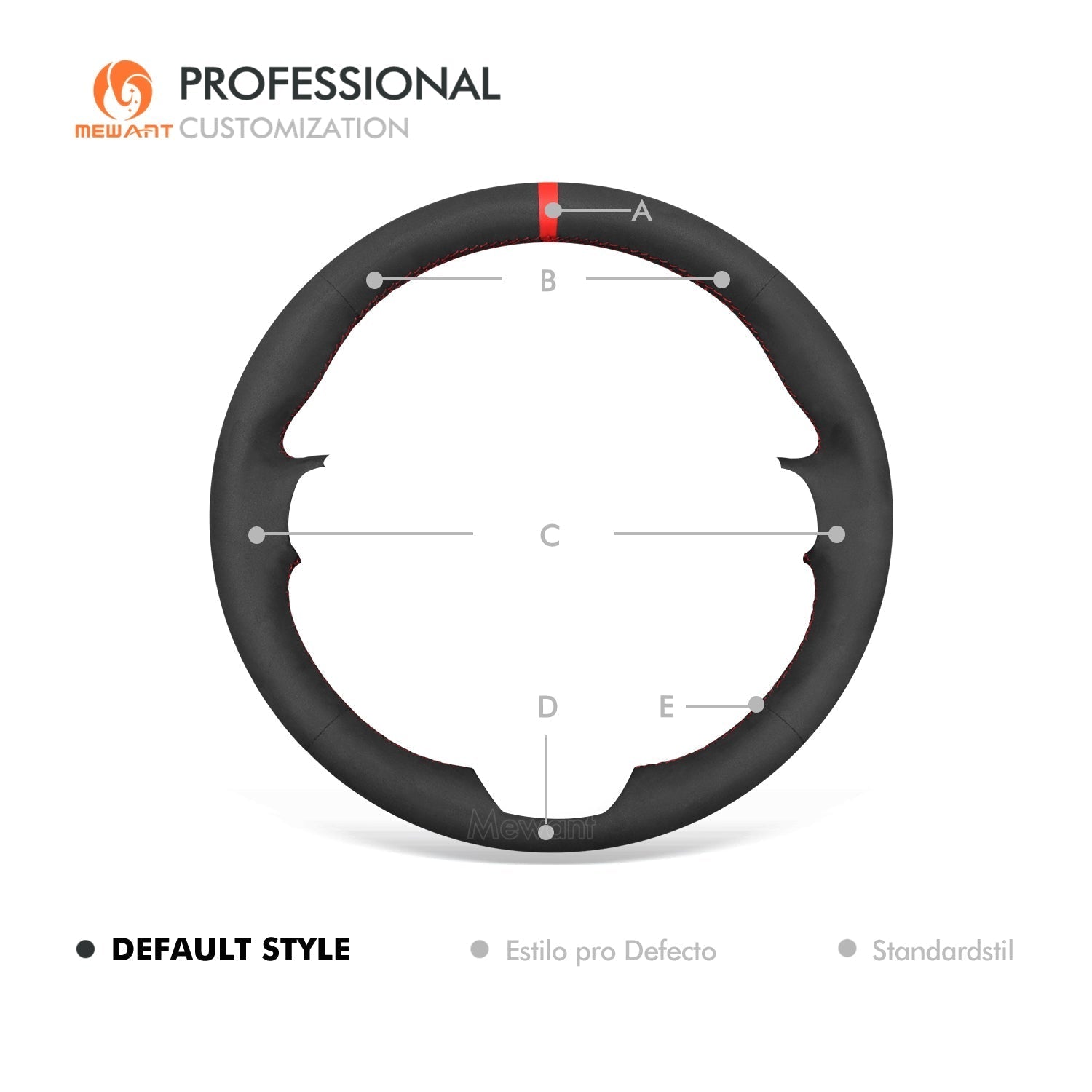 MEWANT Black Leather Suede Car Steering Wheel Cover for Honda HR - V - Alcantara, Leather, Carbon Fiber, Easy Install, Non - Slip, Best Steering Wheel Cover