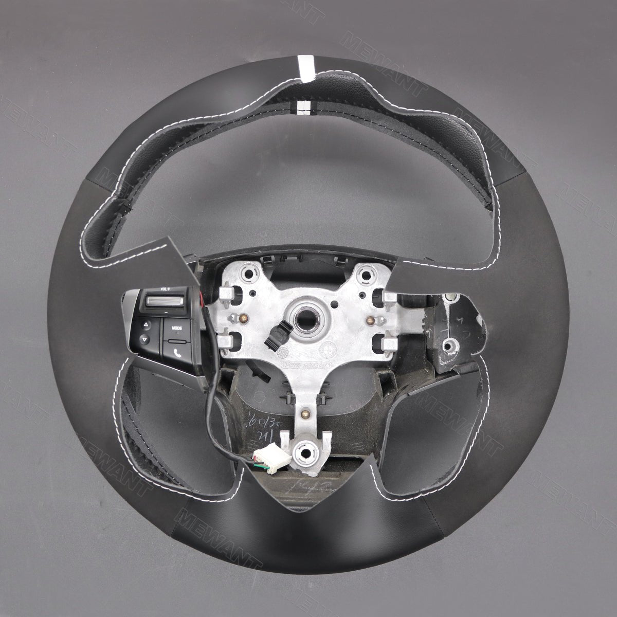 MEWANT Black Leather Suede Car Steering Wheel Cover for Isuzu D - Max 2016 - 2019 / MU - X 2013 - 2020 / for Holden Colorado (AU) 2012 - 2019 - Alcantara, Leather, Carbon Fiber, Easy Install, Non - Slip, Best Steering Wheel Cover