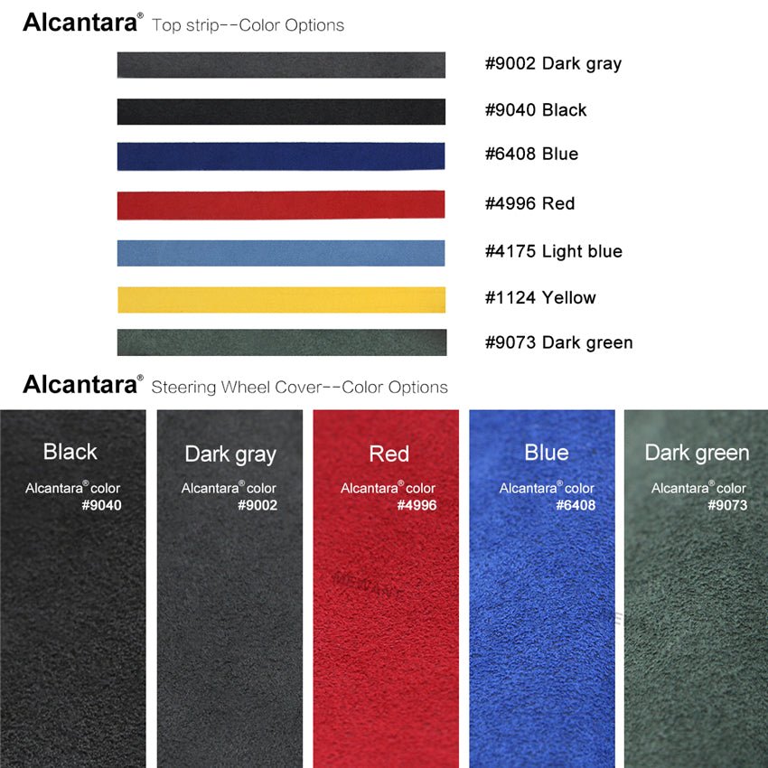 MEWANT Black Leather Suede Car Steering Wheel Cover for Isuzu D - Max 2016 - 2019 / MU - X 2013 - 2020 / for Holden Colorado (AU) 2012 - 2019 - Alcantara, Leather, Carbon Fiber, Easy Install, Non - Slip, Best Steering Wheel Cover