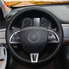 MEWANT Black Leather Suede Car Steering Wheel Cover for Jaguar XF XF S XF Sportbrake - Mewant Cover