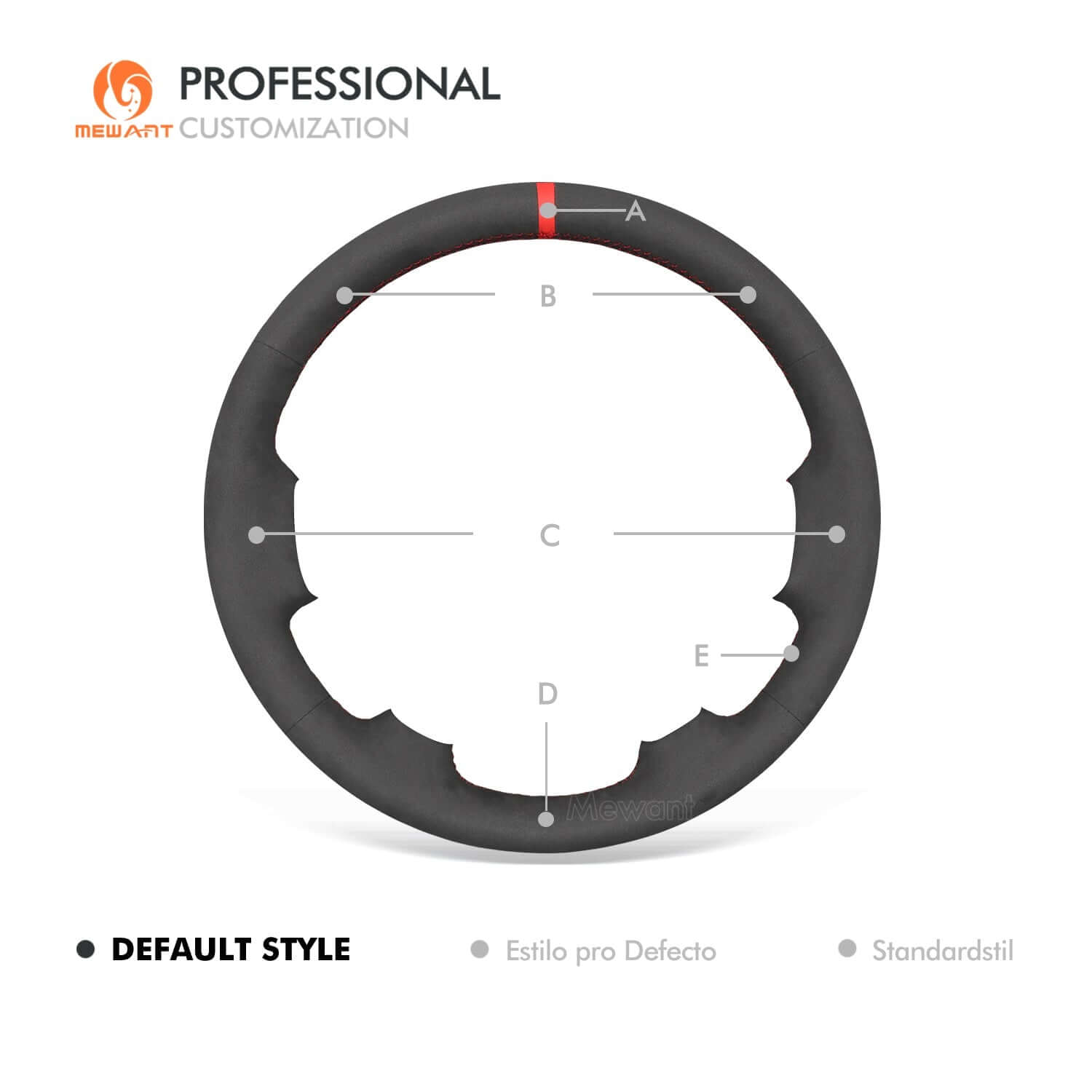 MEWANT Black Leather Suede Car Steering Wheel Cover for Jeep Commander (XK)/Grand Cherokee III(WK) - Alcantara, Leather, Carbon Fiber, Easy Install, Non - Slip, Best Steering Wheel Cover