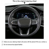 MEWANT Black Leather Suede Car Steering Wheel Cover for Jeep Compass II(MP) - Mewant Cover